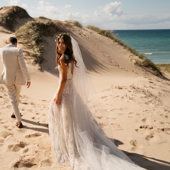 Rebecca Schoneveld stunning Cathedral Veil - Picture 3 of 8